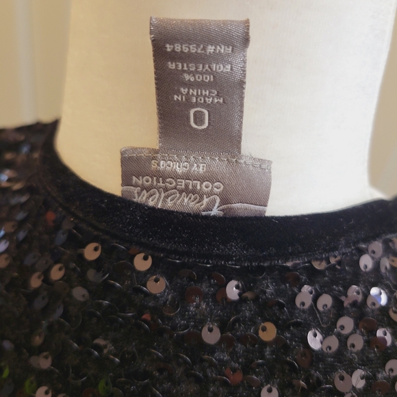 Chicos TRAVELERS COLLECTION Sequin Grace Jacket Black - Picture 6 of 6